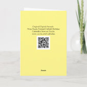 Rustic Daffodil Flower Art Verjaardag Kaart (Achterkant)