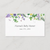 Rustic Daffodils and Wildbloemen Flat Place Card Plaatskaartje (Achterkant)