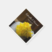 Rustic Daffodils Barn Wood Country Spring Weddensc Servet (Hoek)