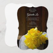 Rustic Daffodils Barn Wood Country Vrijgezellenfee Kaart (Voorkant / Achterkant)