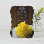 Rustic Daffodils Barn Wood Country Vrijgezellenfee Kaart (Staand voorkant)