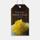 Rustic Daffodils Barn Wood Wedding Favor Labels Cadeaulabel (Voorkant)