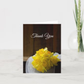 Rustic Daffodils en Barn Wood Wedding Bedankt (Voorkant)