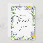 Rustic Daffodils en Wildbloemen Hartelijk dank Bedankkaart (Voorkant)