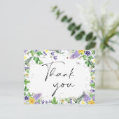 Rustic Daffodils en Wildbloemen Hartelijk dank Briefkaart (Staand voorkant)