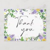 Rustic Daffodils en Wildbloemen Hartelijk dank Briefkaart (Voorkant)