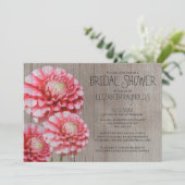 Rustic Dahlia Bridal Shower Invitations Kaart (Staand voorkant)