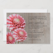 Rustic Dahlia Wedding Invitations Kaart (Voorkant)