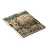 Rustic Dairy Boerderij Animal Brown Zwitserse Koe Notitieblok (Schuin)