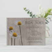 Rustic Daisies Bridal Shower Invitations Kaart (Staand voorkant)