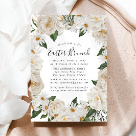 Rustic Daisies Easter Brunch Kaart