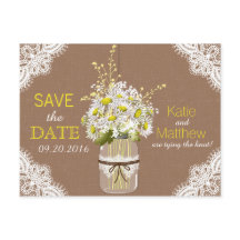 Rustic Daisies en Lace redden de datum