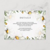 Rustic Daisies Floral Wedding Details Informatiekaartje (Voorkant)