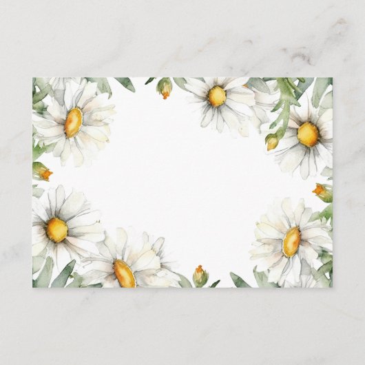 Rustic Daisies Floral Wedding Details Informatiekaartje (Achterkant)