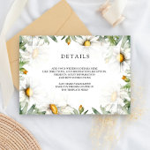 Rustic Daisies Floral Wedding Details Informatiekaartje