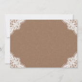 Rustic Daisies Lace Hartelijk dank Bedankkaart (Achterkant)