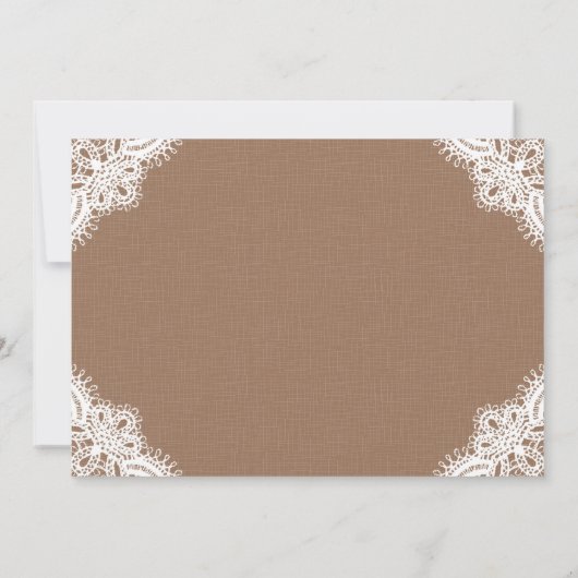 Rustic Daisies Lace Hartelijk dank Bedankkaart (Achterkant)