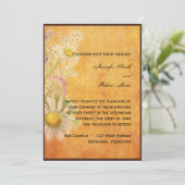 Rustic Daisies over de uitnodiging tot het huwelij (Staand voorkant)