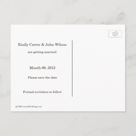 Rustic Daisies Save the Date Briefkaart (Achterkant)