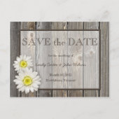 Rustic Daisies Save the Date Briefkaart (Voorkant)