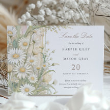 Rustic Daisies Save The Date Wedding