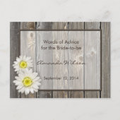 Rustic Daisies Vrijgezellenfeest Advice Kaarten (Voorkant)