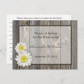 Rustic Daisies Vrijgezellenfeest Advice Kaarten (Voorkant / Achterkant)