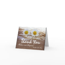 Rustic Daisies Wedding Bedankt voor je kaarten