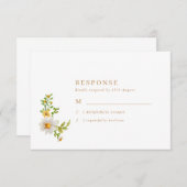 Rustic Daisies Wedding RSVP Kaartje (Voorkant / Achterkant)