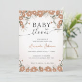 Rustic Daisy Baby in Bloom Shower Genderneutraal Kaart (Staand voorkant)