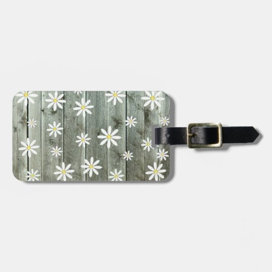 Rustic Daisy Barn board Bagagelabel (Voorkant horizontaal)