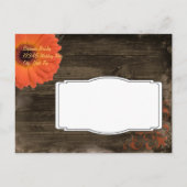 Rustic Daisy Barn Wood sparen de datum Briefkaarte Aankondigingskaart (Achterkant)