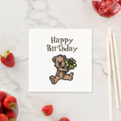 Rustic Daisy Beer Birthday Servet (Insitu)