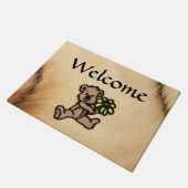 Rustic Daisy-Beer Deurmat (Schuin)