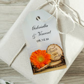 Rustic Daisy Bossen Weddenschap Cadeaulabel