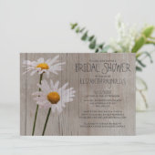 Rustic Daisy Bridal Shower Invitations Kaart (Staand voorkant)