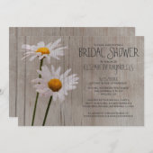 Rustic Daisy Bridal Shower Invitations Kaart (Voorkant / Achterkant)