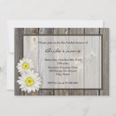Rustic Daisy Bridal Shower Invitations Kaart (Voorkant)