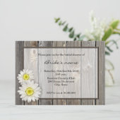 Rustic Daisy Bridal Shower Invitations Kaart (Staand voorkant)
