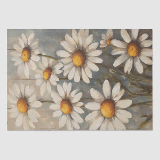 Rustic Daisy Decoupage Tissue Paper Tissuepapier (Voorkant)