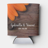 Rustic Daisy en Barn Wood Country Wedstrijders Fav Blikjeskoeler (Voorkant)
