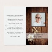 Rustic Daisy en Horse Bit Funeral Memorial Gebed Visitekaartje (Buitenkant ongevouwen)