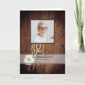 Rustic Daisy en Horse Bit Westerne begrafenisdiens Programma (Voorkant)