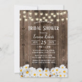 Rustic Daisy Floral Barn Wood Vrijgezellenfeest Kaart (Voorkant)