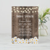 Rustic Daisy Floral Barn Wood Vrijgezellenfeest Kaart (Staand voorkant)