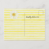 Rustic Daisy Floral Moving Announcement Aankondigingskaart (Achterkant)