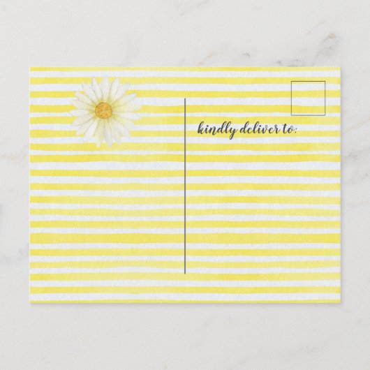 Rustic Daisy Floral Moving Announcement Aankondigingskaart (Achterkant)