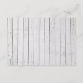 Rustic Daisy Flower & Mason Jar Wedding Reception Informatiekaartje (Achterkant)