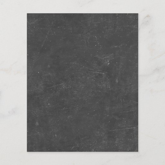 Rustic Daisy Flowers & Chalkboard Flyers (Achterkant)