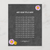 Rustic Daisy Flowers & Chalkboard Flyers (Voorkant)